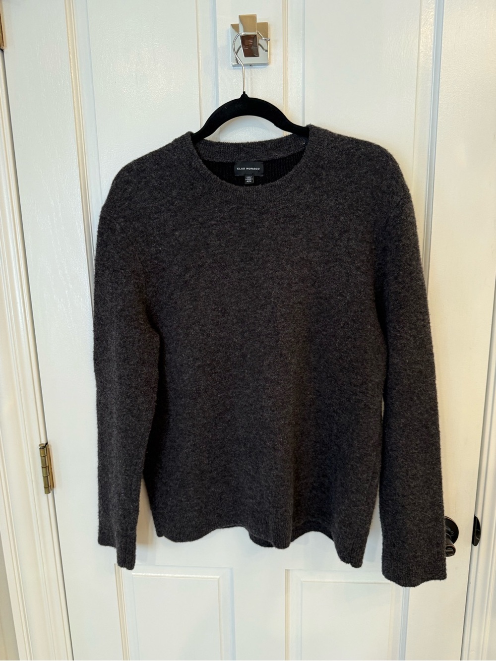 Club Monaco Charcoal Wool & Nylon Crewneck Sweater